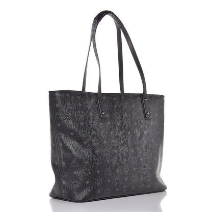 MCM Visetos Large Anya Shopper Tote Black 3 of 13