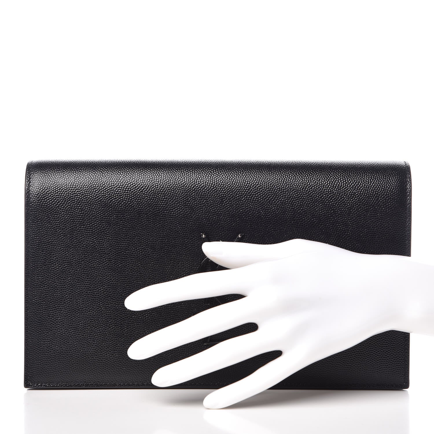 Saint Laurent Grain De Poudre Classic Monogram Kate Clutch Black 2 of 12