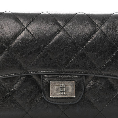 Chanel Glazed Calfskin Quilted Reissue Long Flap Wallet Black 9 of 12