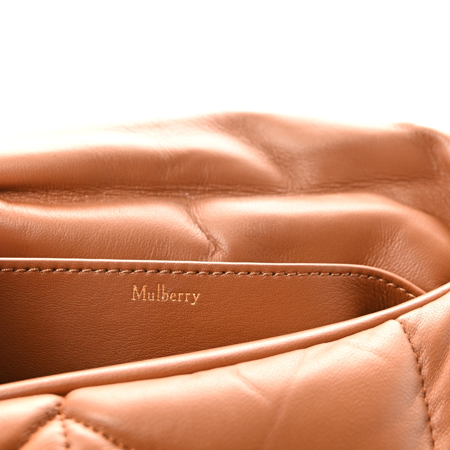 Mulberry Nappa Pillow Quilted Little Softie Bag Tobacco Brown 6 of 9