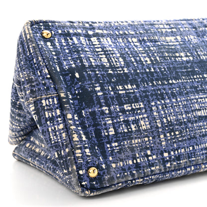 Prada Canapa Tote Blue White 8 of 17