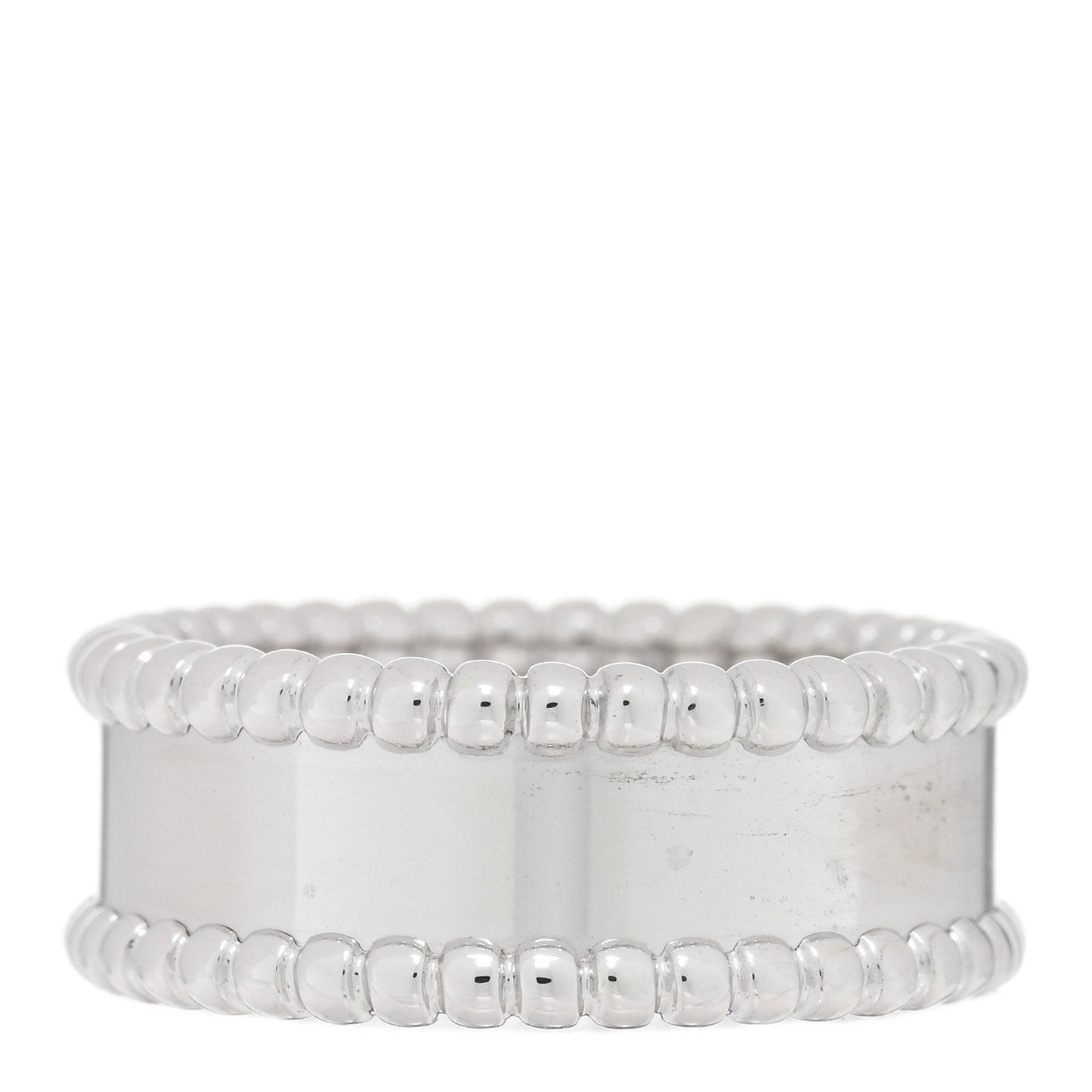 18K White Gold Perlee Signature Ring 53 6.5