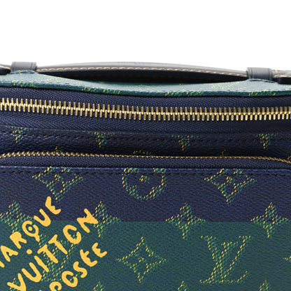 Louis Vuitton Monogram Heritage Rush Bumbag Blue Stripes 7 of 10