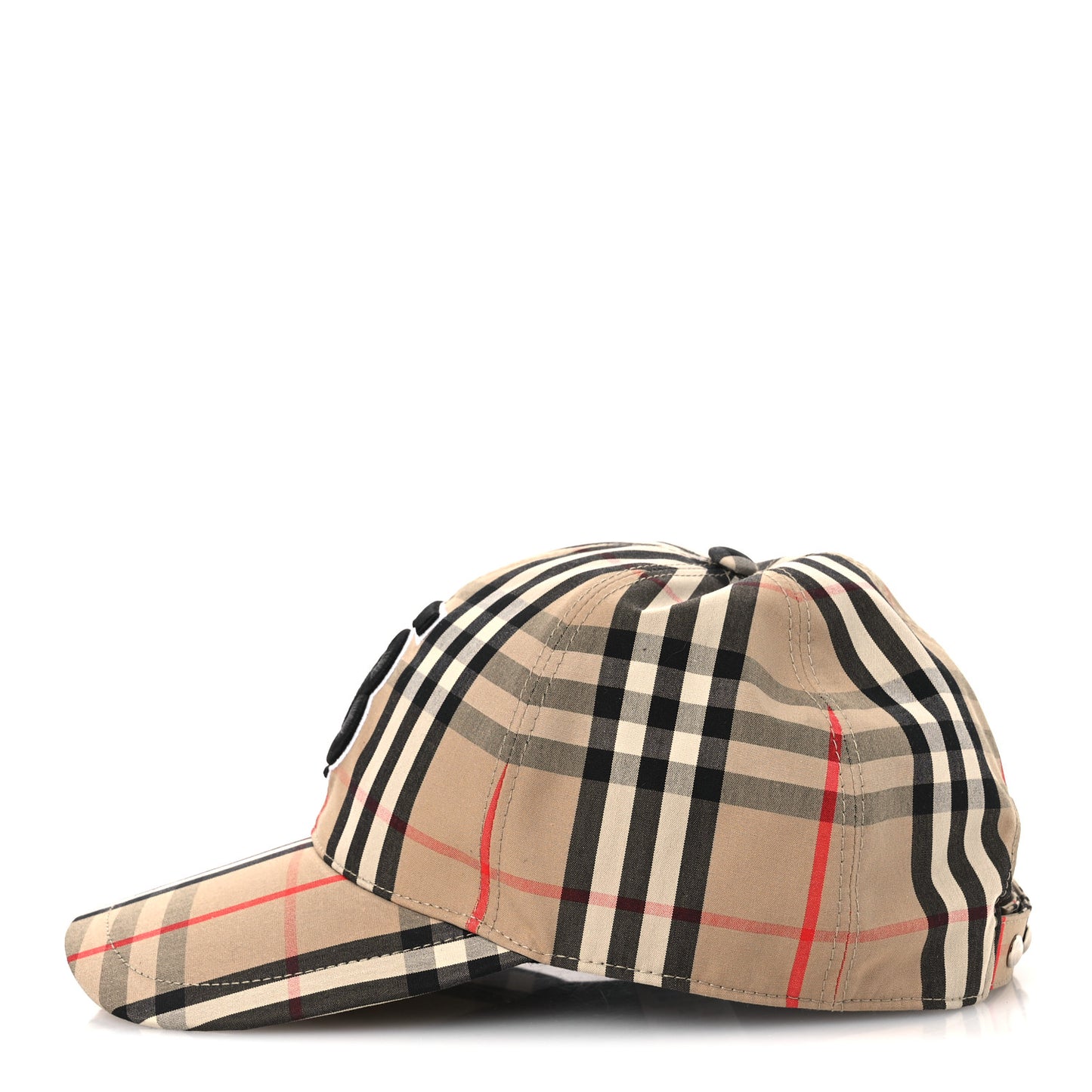 Cotton Vintage Check Monogram Baseball Hat S Archive Beige