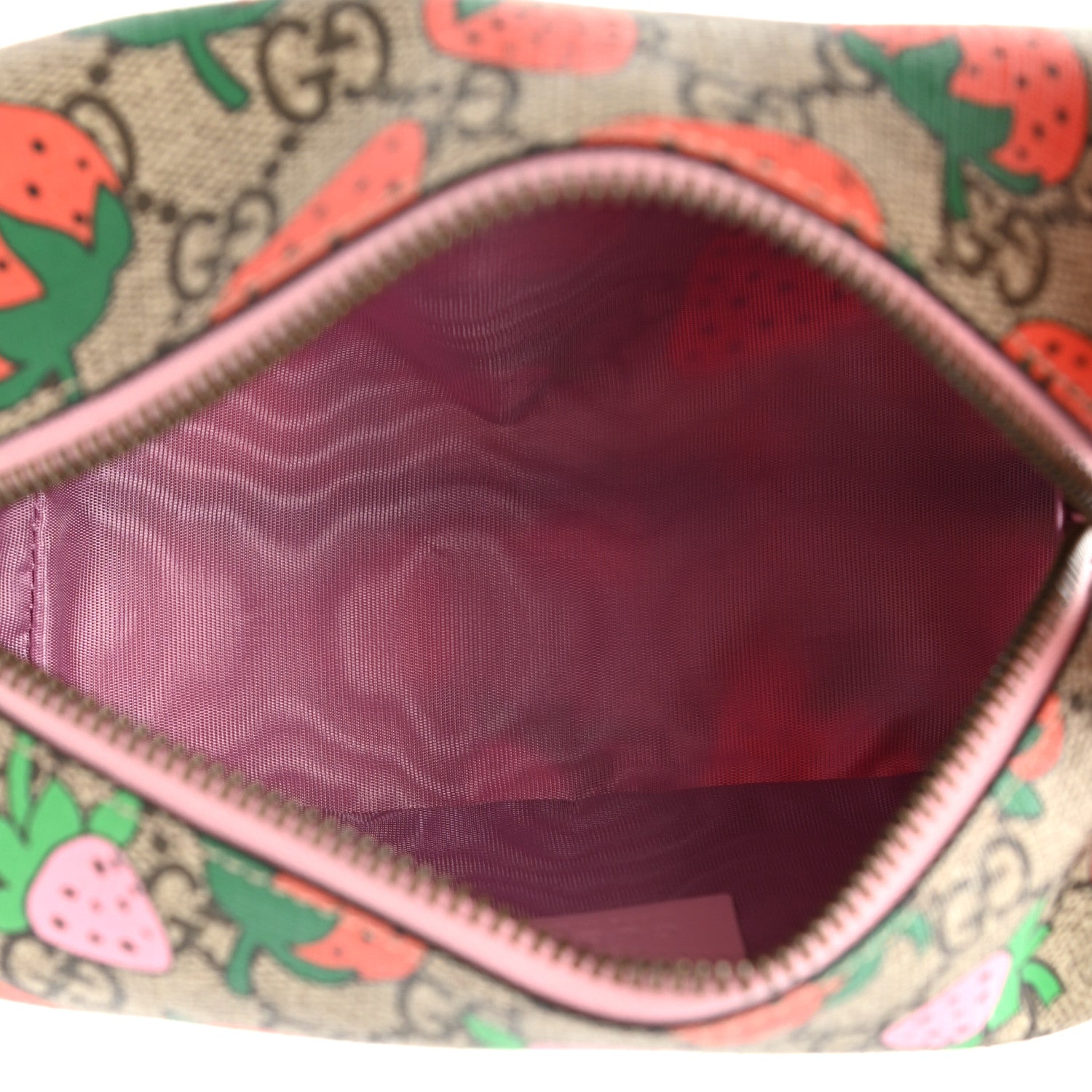 Gucci GG Supreme Monogram Strawberry Cosmetic Case 5 of 8