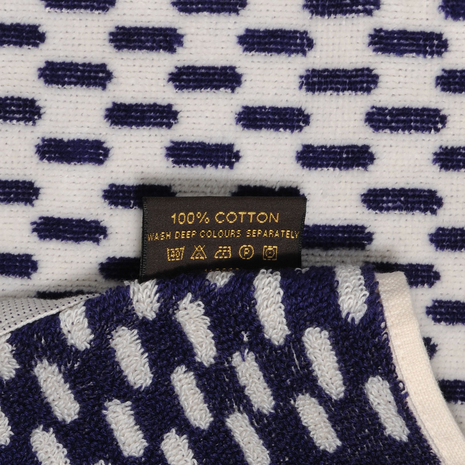 Louis Vuitton Cotton Damier Azur Gym Towel 5 of 6