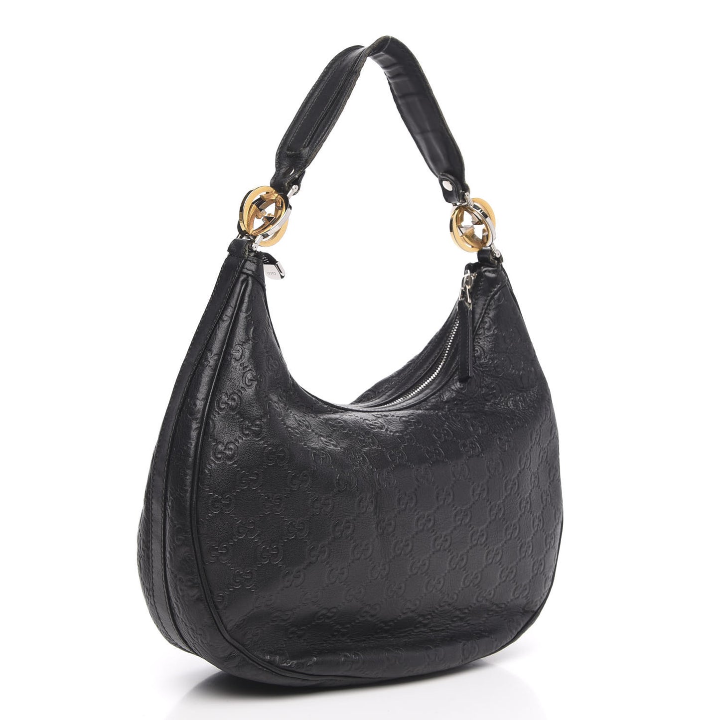 Guccissima Medium GG Twins Hobo Black