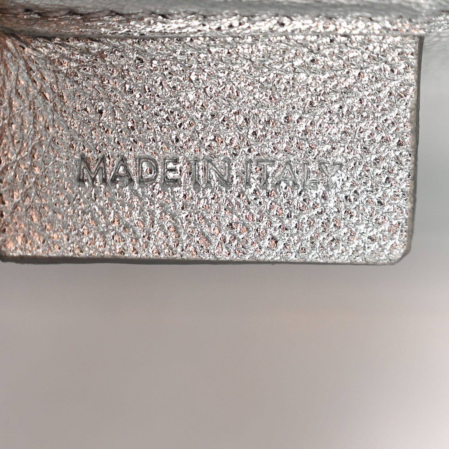Laminated Lambskin Nano Luggage Silver