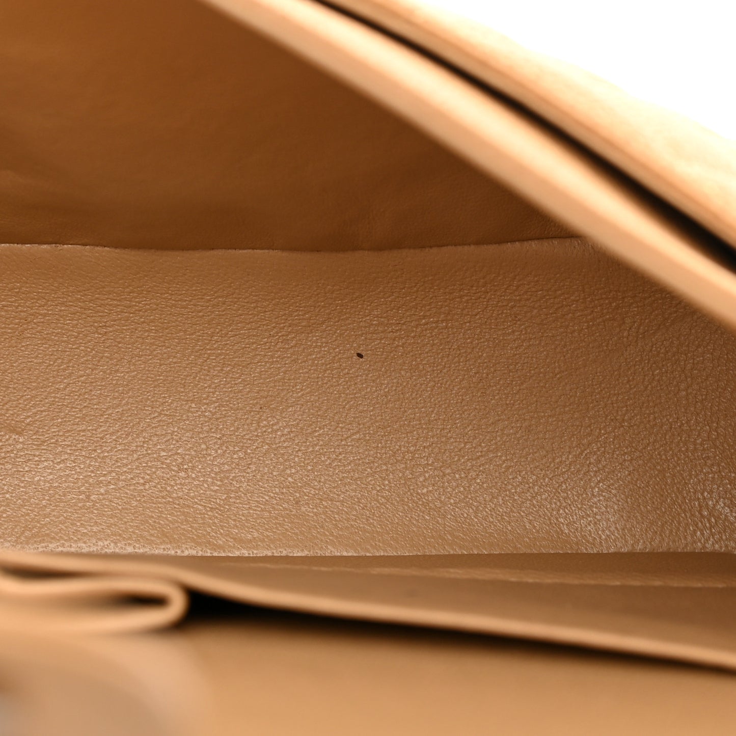 Caviar Quilted Medium Double Flap Beige