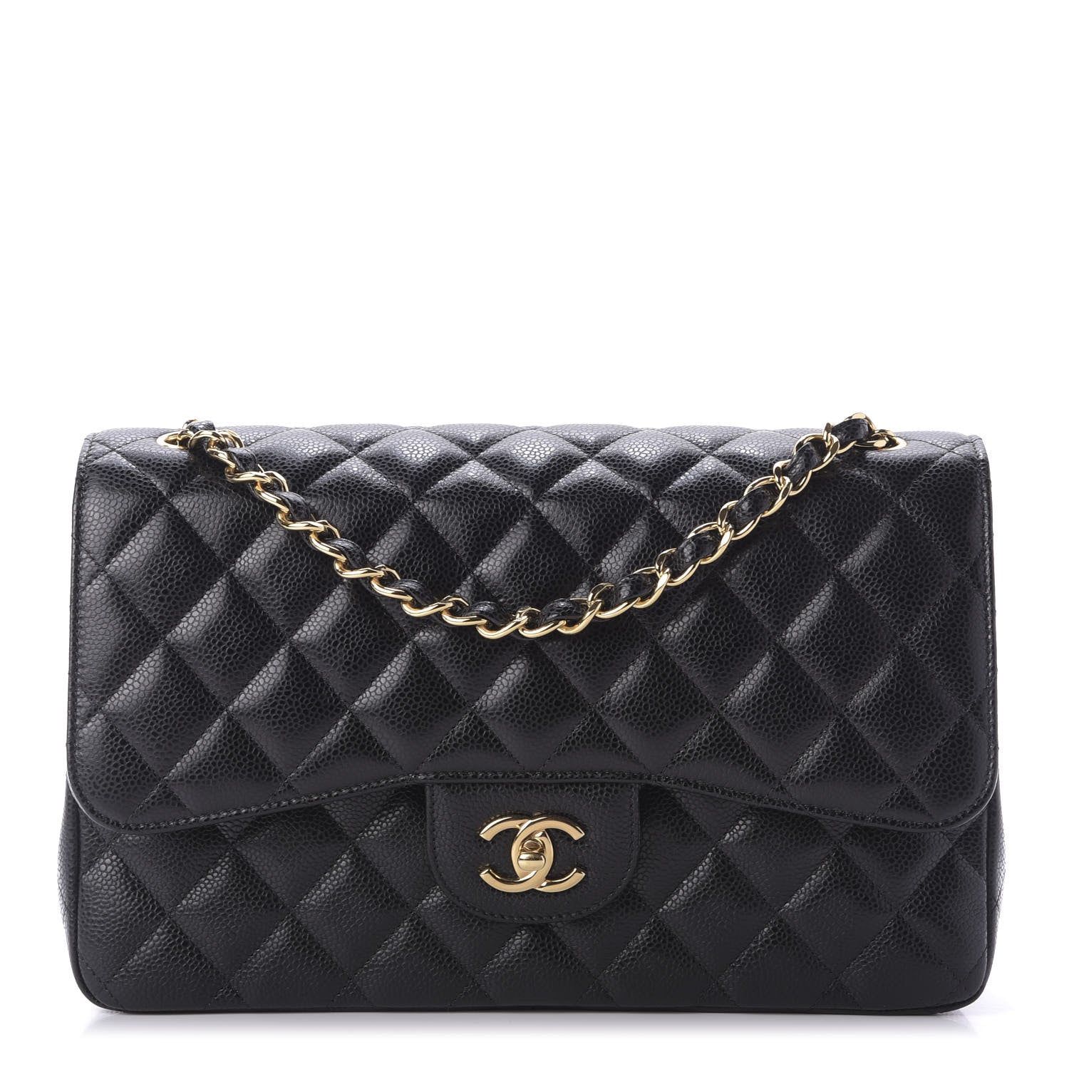 Chanel Caviar Quilted Jumbo Double Flap Black 1 of 10