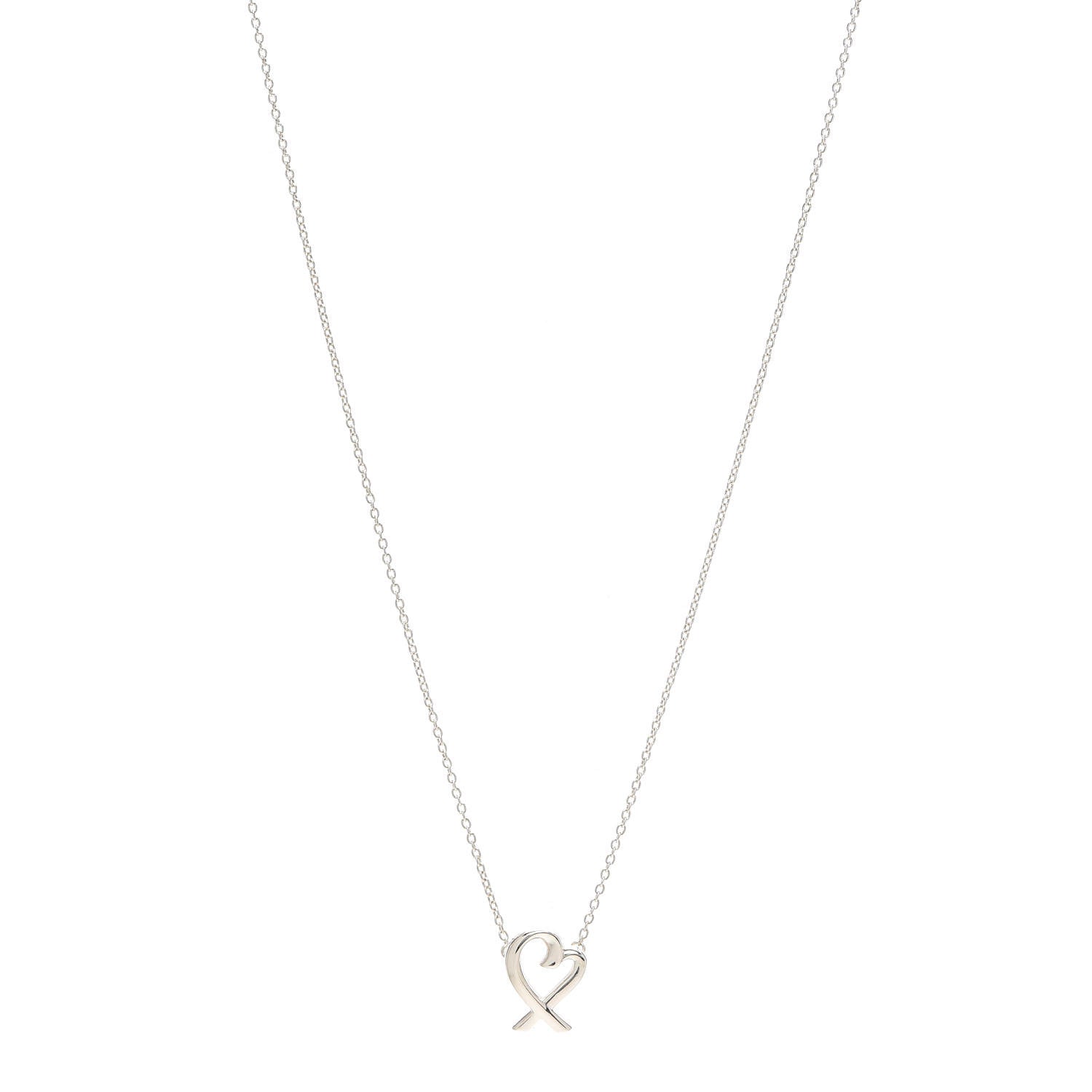 Tiffany Sterling Silver Mini Paloma Picasso Loving Heart Pendant Necklace 1 of 5