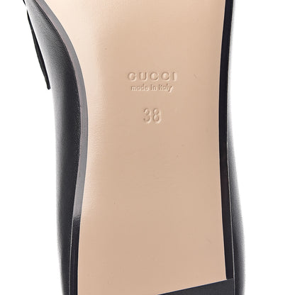Gucci Calfskin Bow Ballet Flats 38 Black 7 of 12
