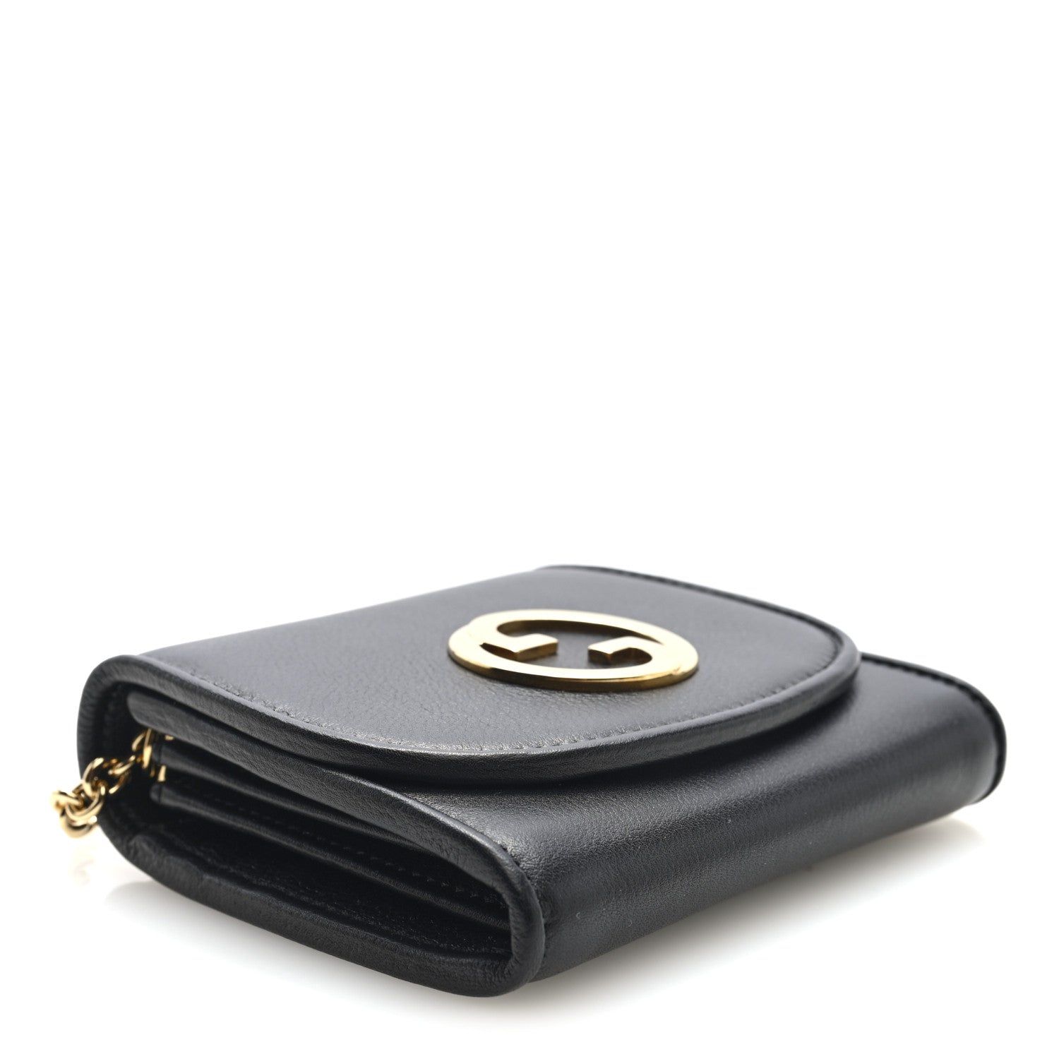 Gucci Roxy Calfskin Medium Blondie Chain Wallet Black 4 of 9