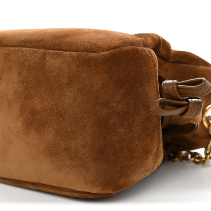Saint Laurent Suede Calfskin Matelasse Monogram Mini Jamie Shoulder Pouch Bag Golden Leaf 10 of 11