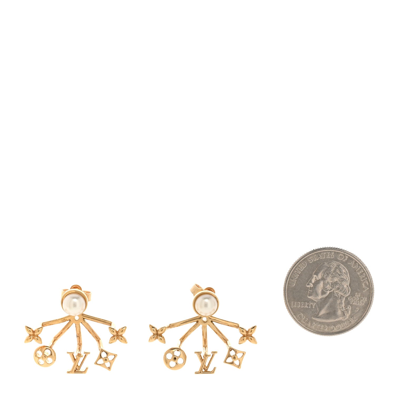 Louis Vuitton Metal Cruiser Earrings Gold 2 of 5