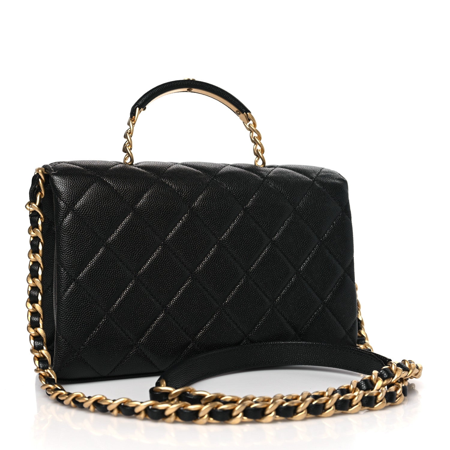 Chanel Caviar Quilted Medium Carry Me Top Handle Flap Black 2 of 9
