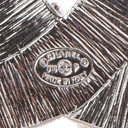 Chanel Baguette Round Crystal CC Brooch Silver 4 of 5