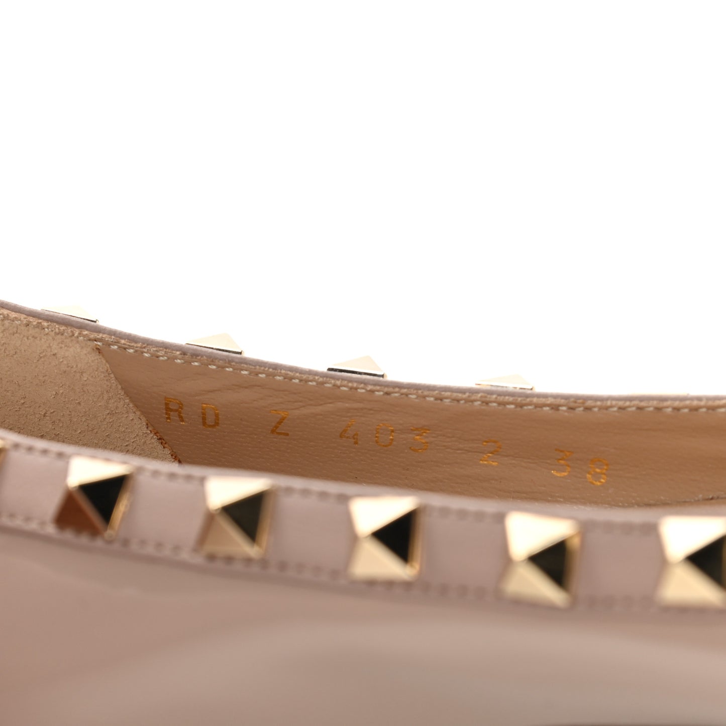Patent Rockstud Ballerina Flats 38 Poudre