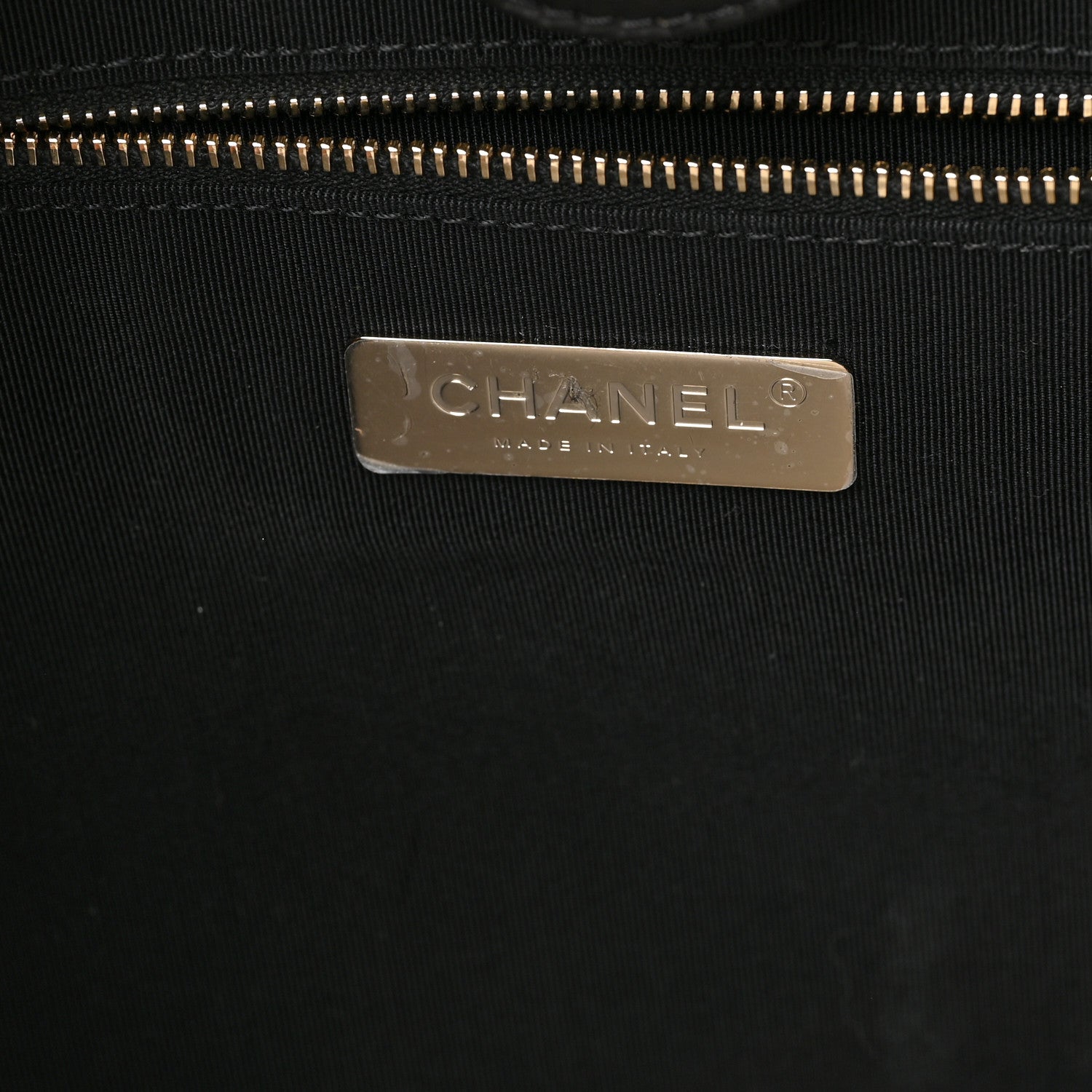 Chanel Shiny Crumpled Sheepskin Shearling CC Mania Tote Bag Black Beige 6 of 9