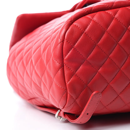 Chanel Lambskin Quilted Large Urban Spirit Backpack Red 8 of 9