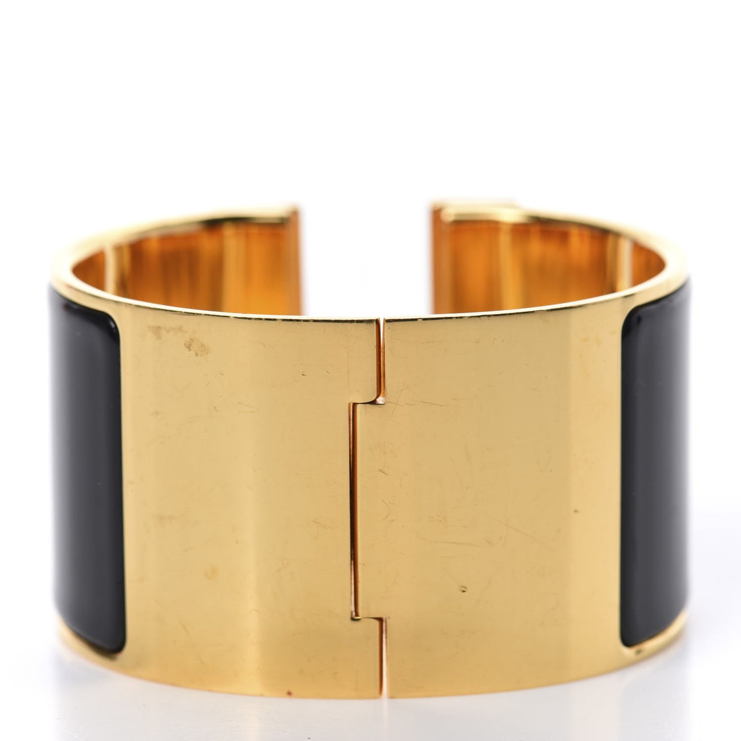 Enamel Extra Wide Clic Clac H Bracelet PM Black