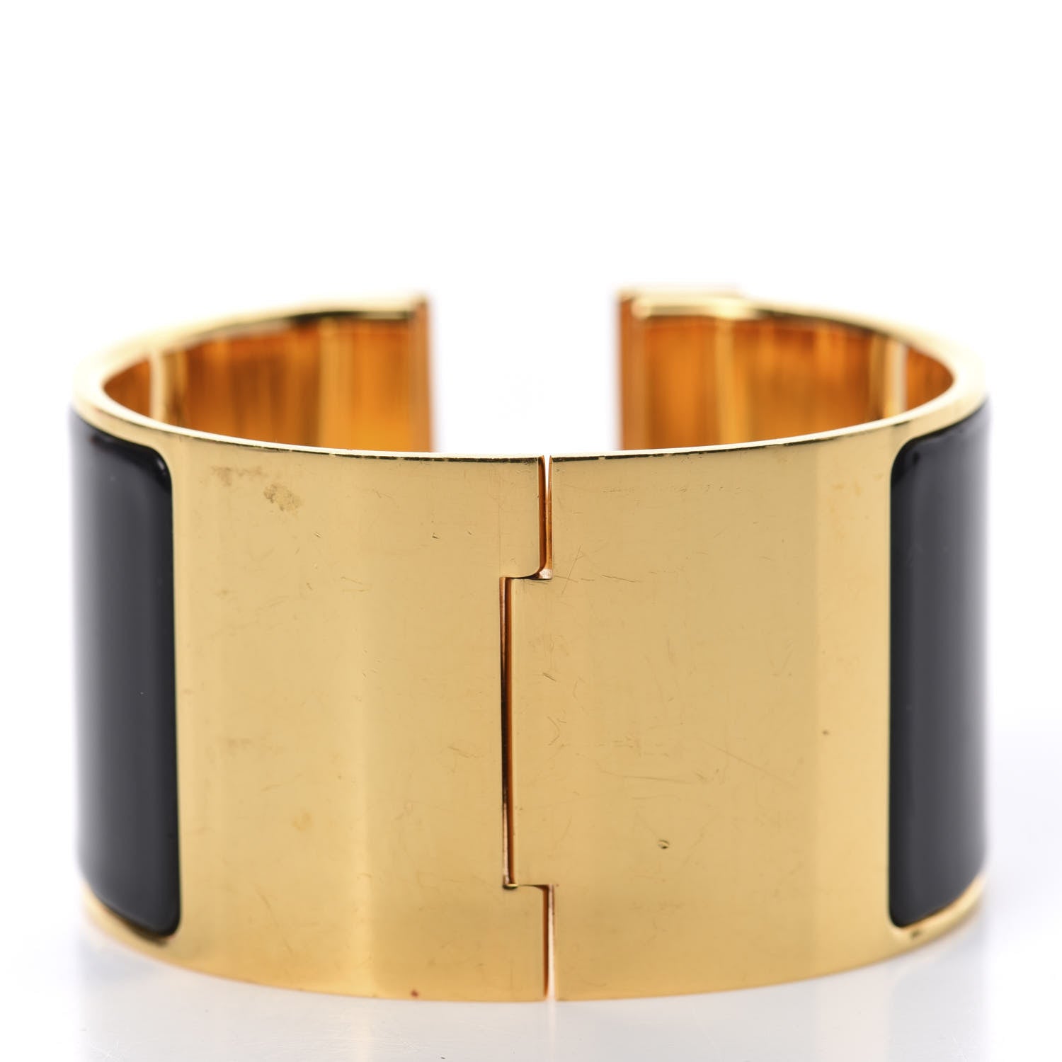 Hermes Enamel Extra Wide Clic Clac H Bracelet PM Black 3 of 4