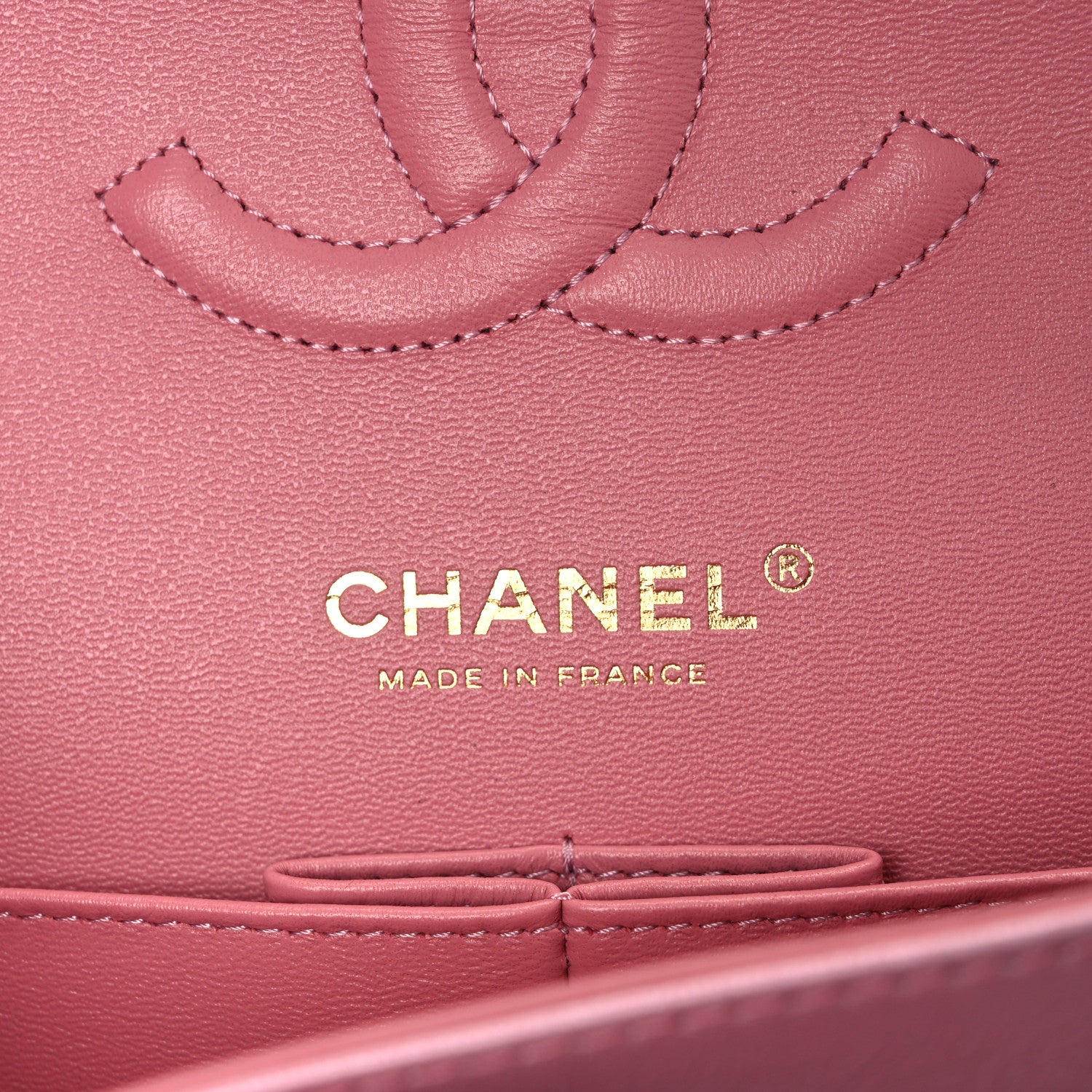 Chanel Metallic Goatskin Ombre Quilted Medium Double Flap Pink 6 of 10