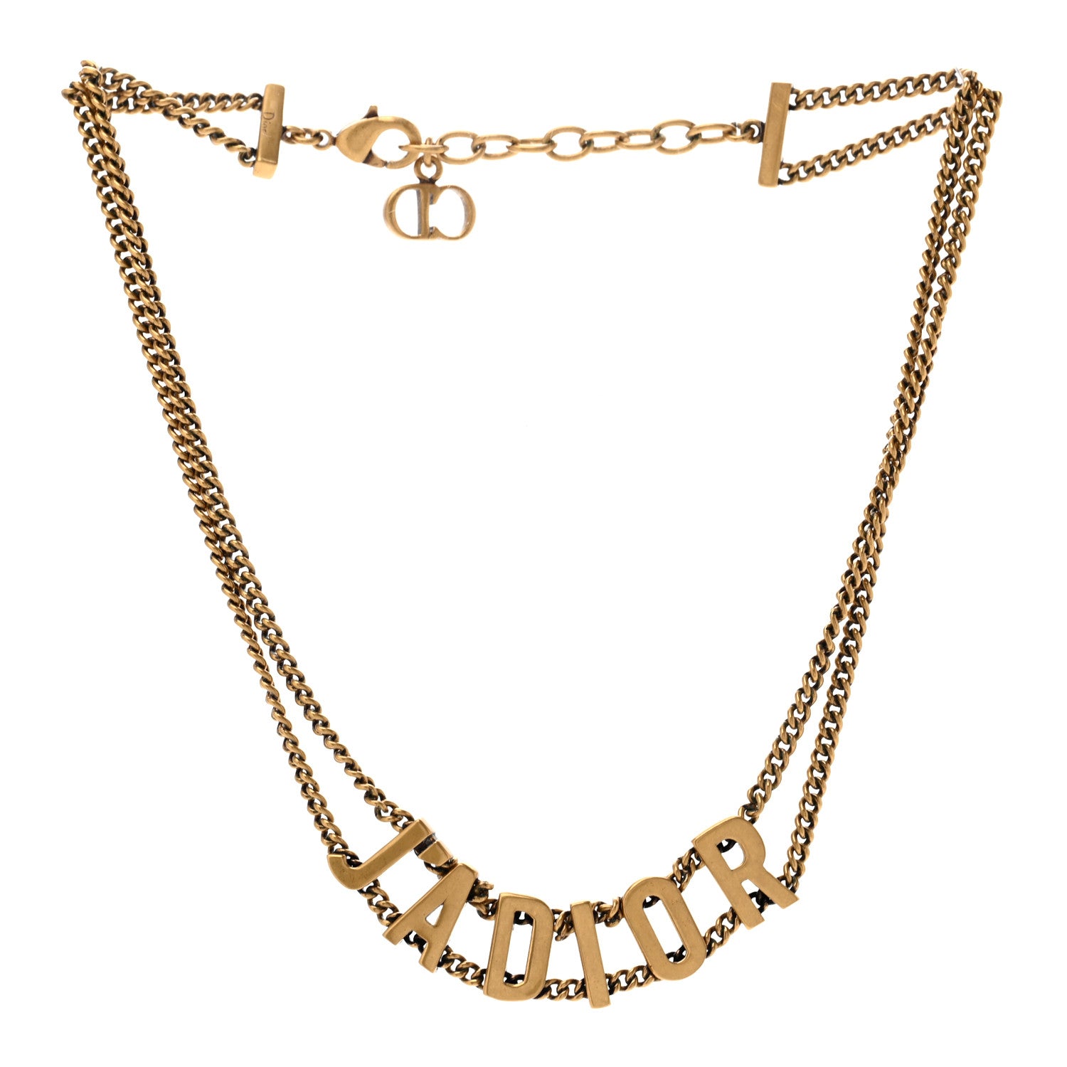 Christian Dior Metal J'Adior Choker Necklace Aged Gold 3 of 6