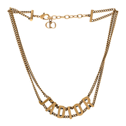Christian Dior Metal J'Adior Choker Necklace Aged Gold 3 of 6