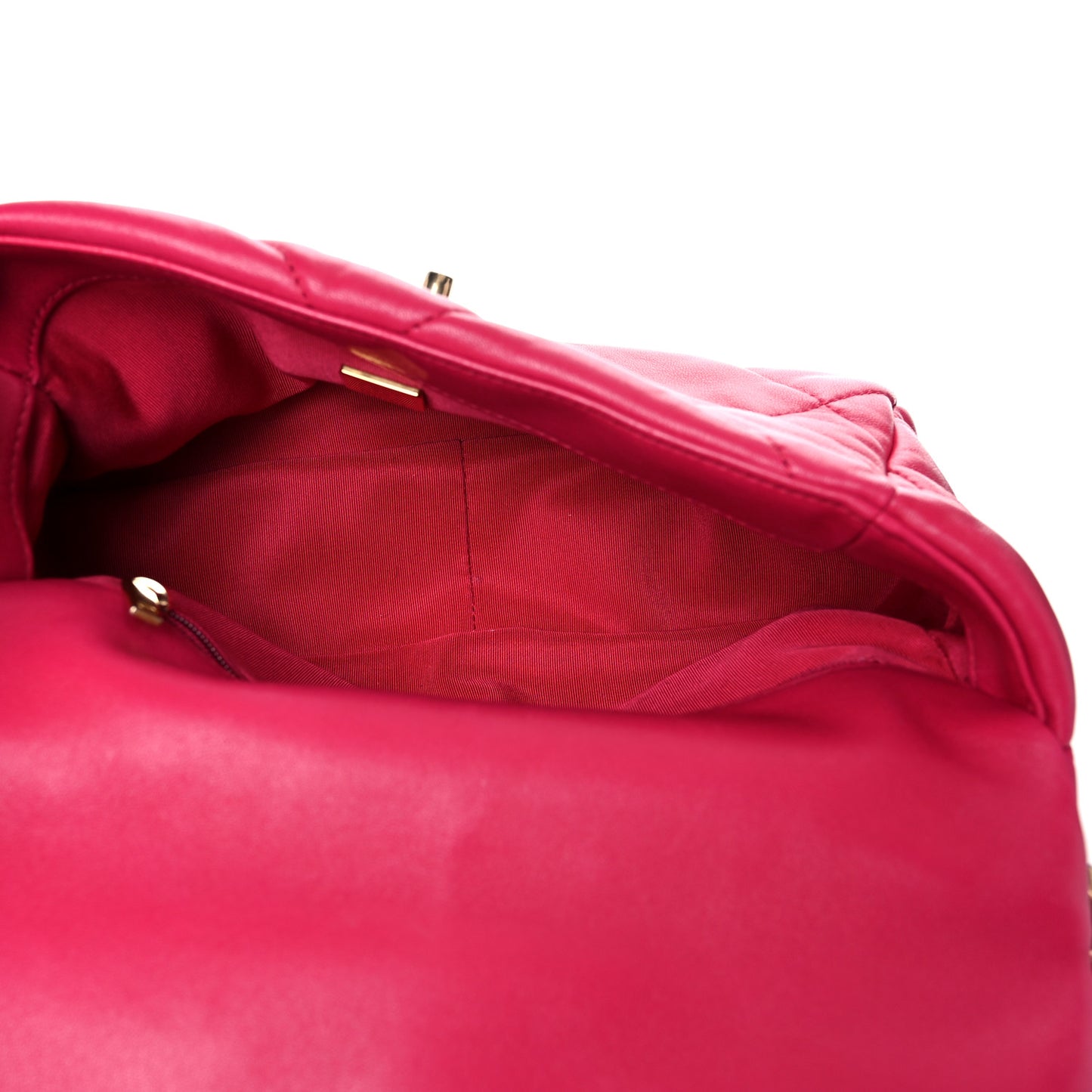 Goatskin Quilted Medium Chanel 19 Flap Pink