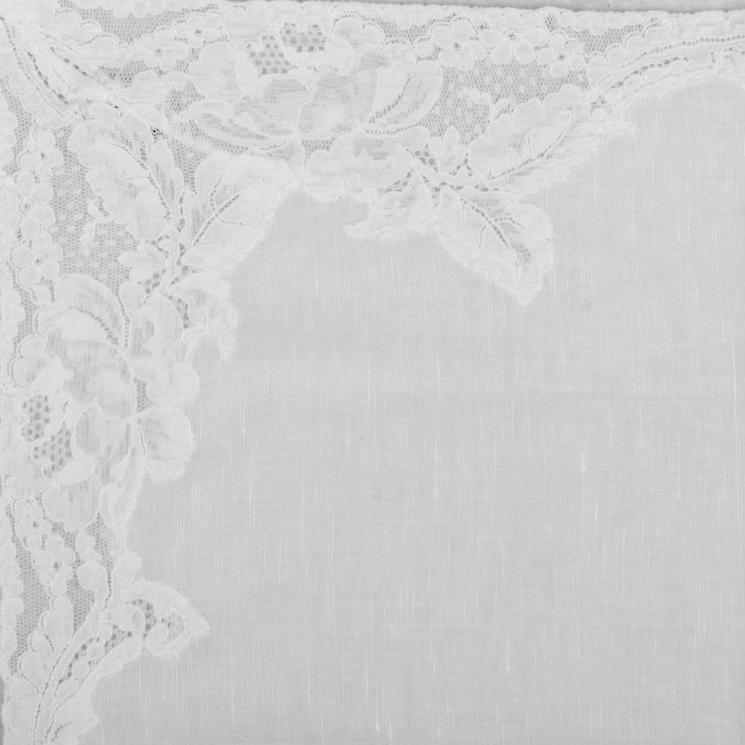 Hermes Cotton Lace Handkerchief Scarf White 1 of 4