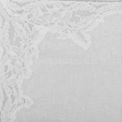Hermes Cotton Lace Handkerchief Scarf White 1 of 4