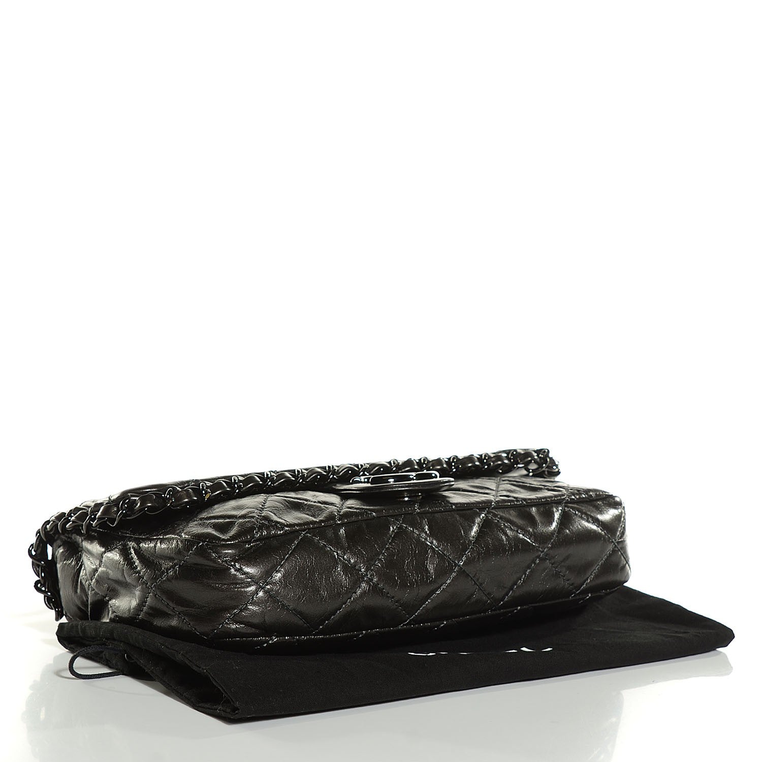 Chanel Calfskin Quilted Medium Chain Me Flap So Black 4 of 6