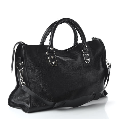 Balenciaga Chevre Silver Metallic Edge Hardware City Black 4 of 11