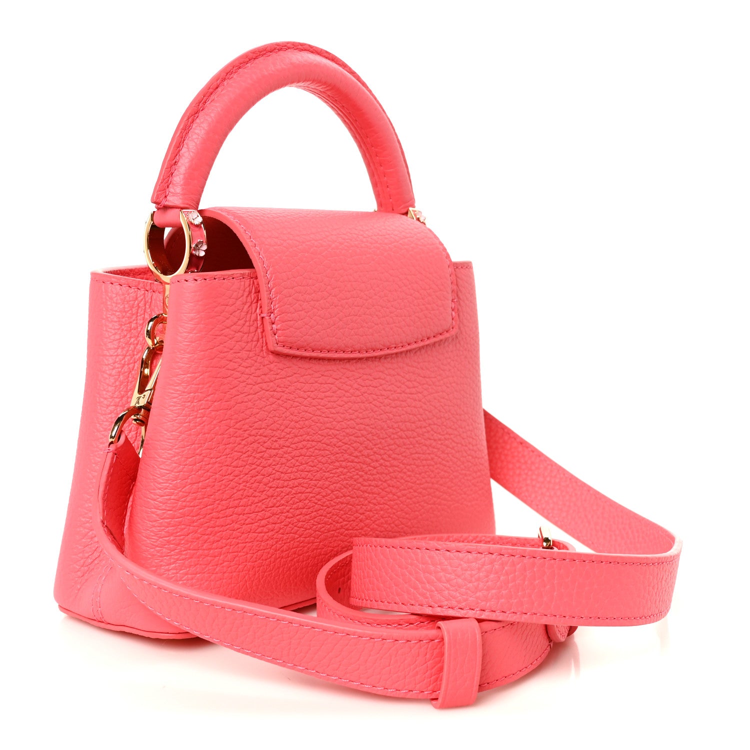 Louis Vuitton Taurillon LV Bloom Capucines Mini Pink Sky 2 of 8