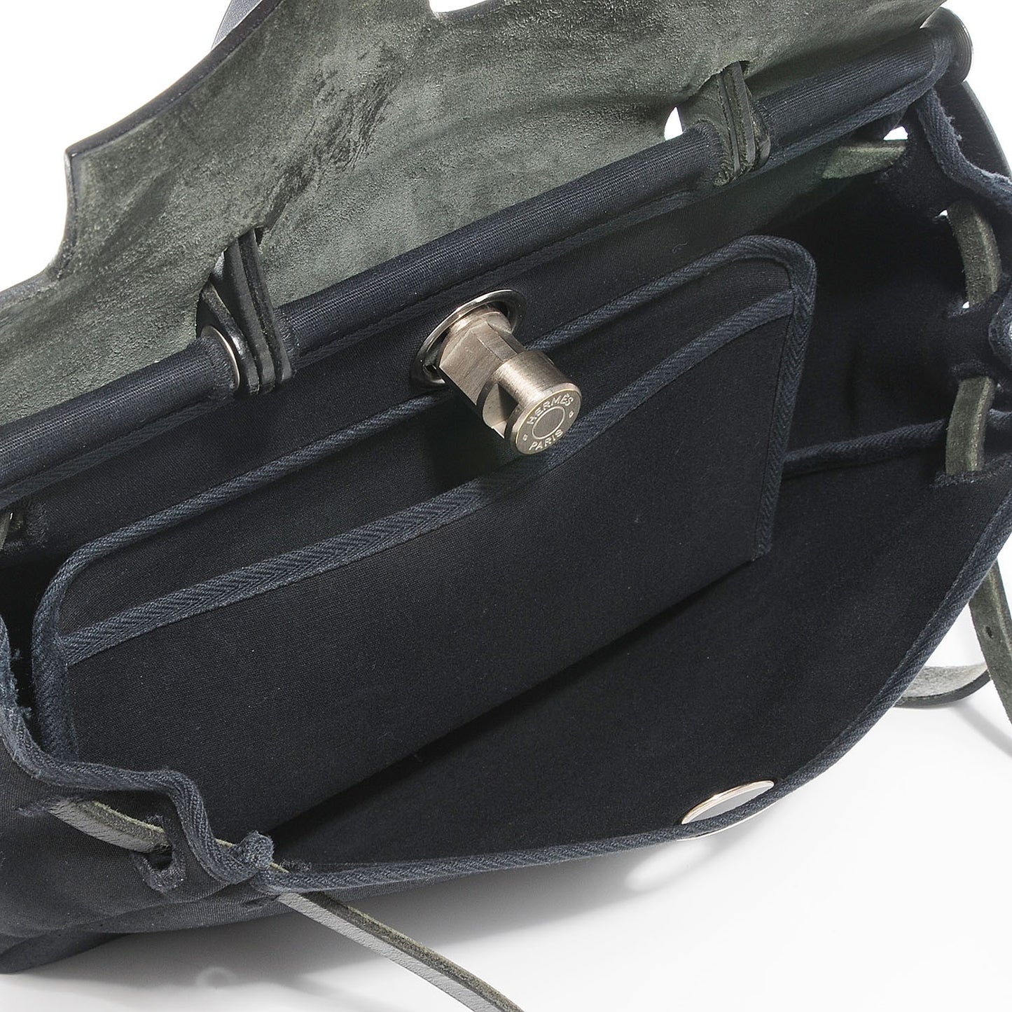 Vache Calfskin Toile Herbag 30 PM Black