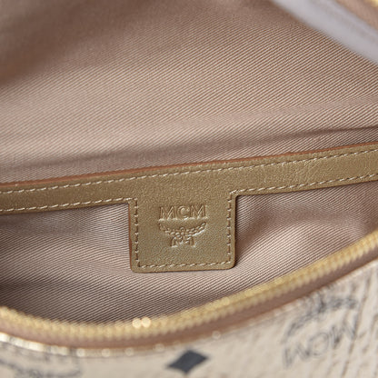 MCM Metallic Visetos Stark Belt Bag Gold 6 of 9