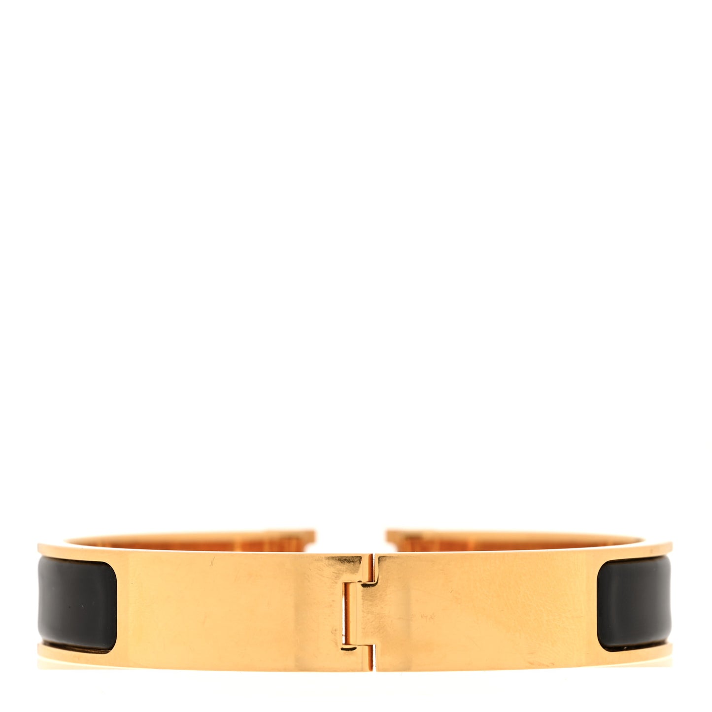Enamel Narrow Clic Clac H Bracelet GM Black