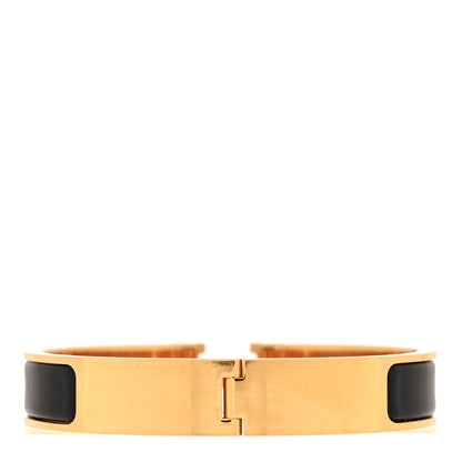 Hermes Enamel Narrow Clic Clac H Bracelet GM Black 3 of 5