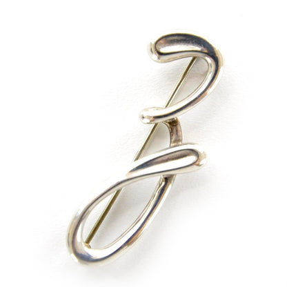 Tiffany Sterling Silver Elsa Peretti Initial Pin Z 1 of 5