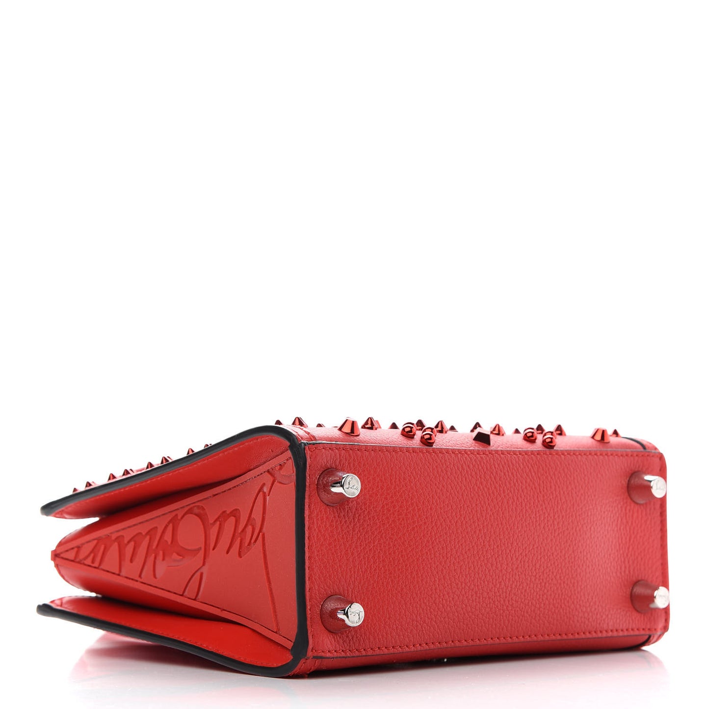 Calfskin Spikes Loubinthesky Mini Paloma Red