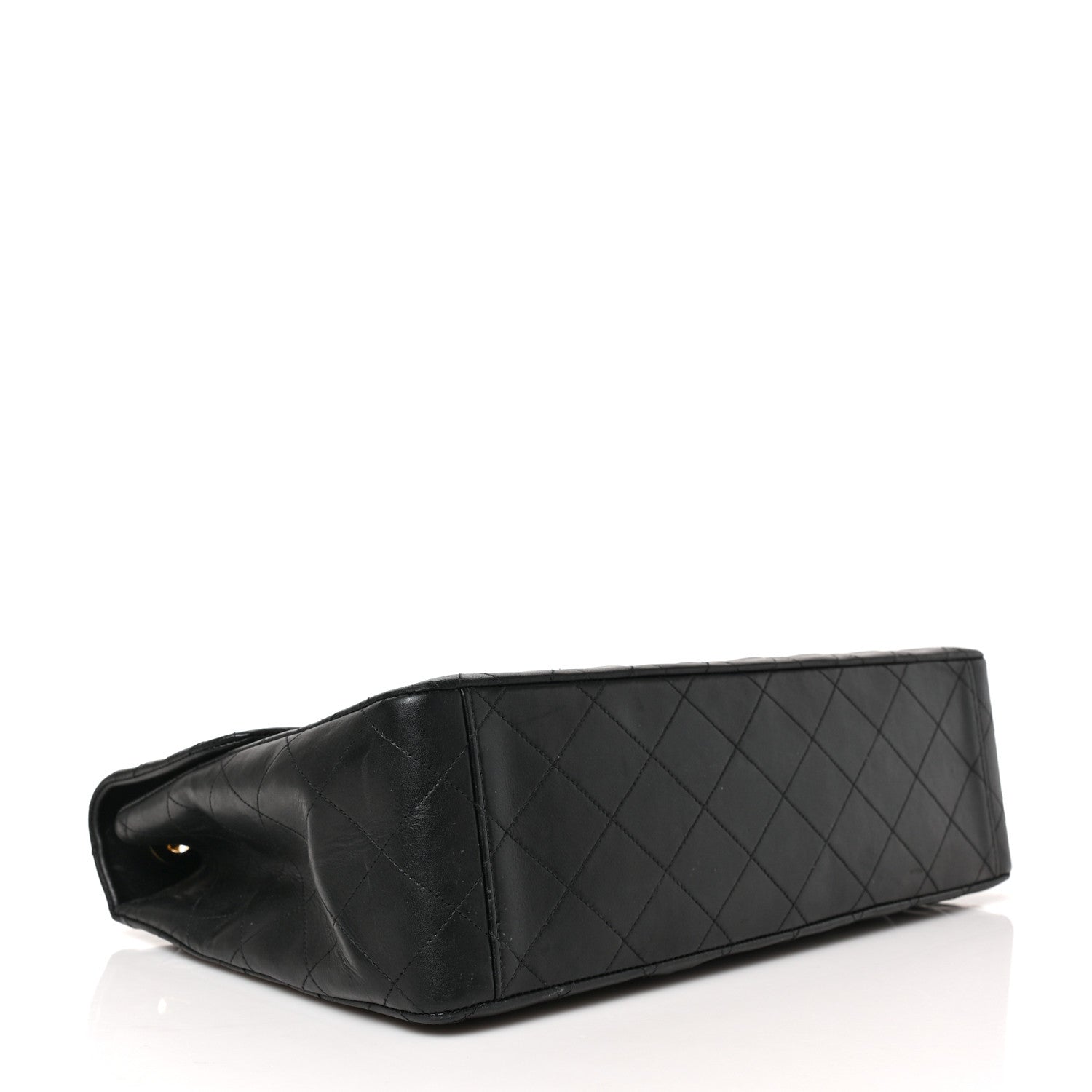 Chanel Lambskin Quilted XL Jumbo Single Flap Black 4 of 11