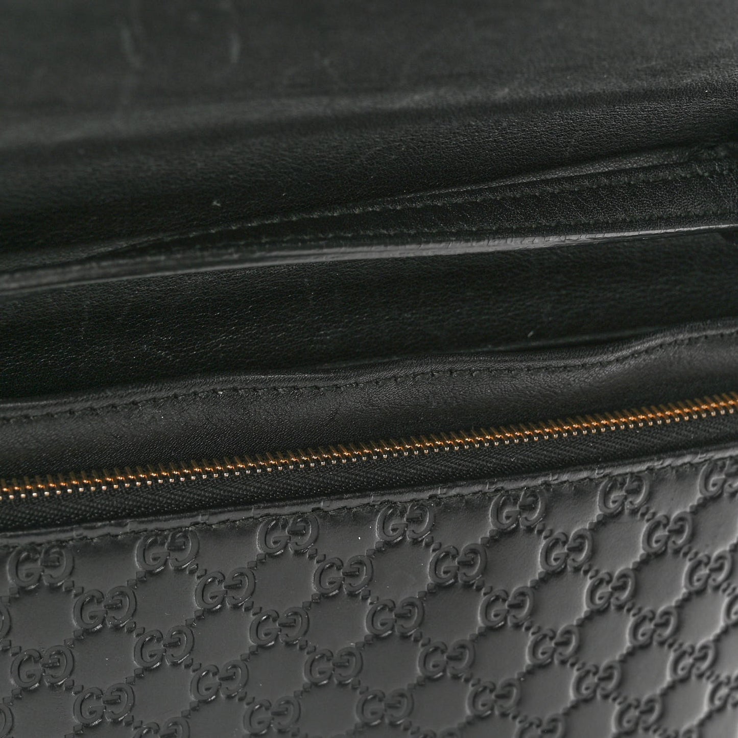 Microguccissima Crossbody Wallet Black
