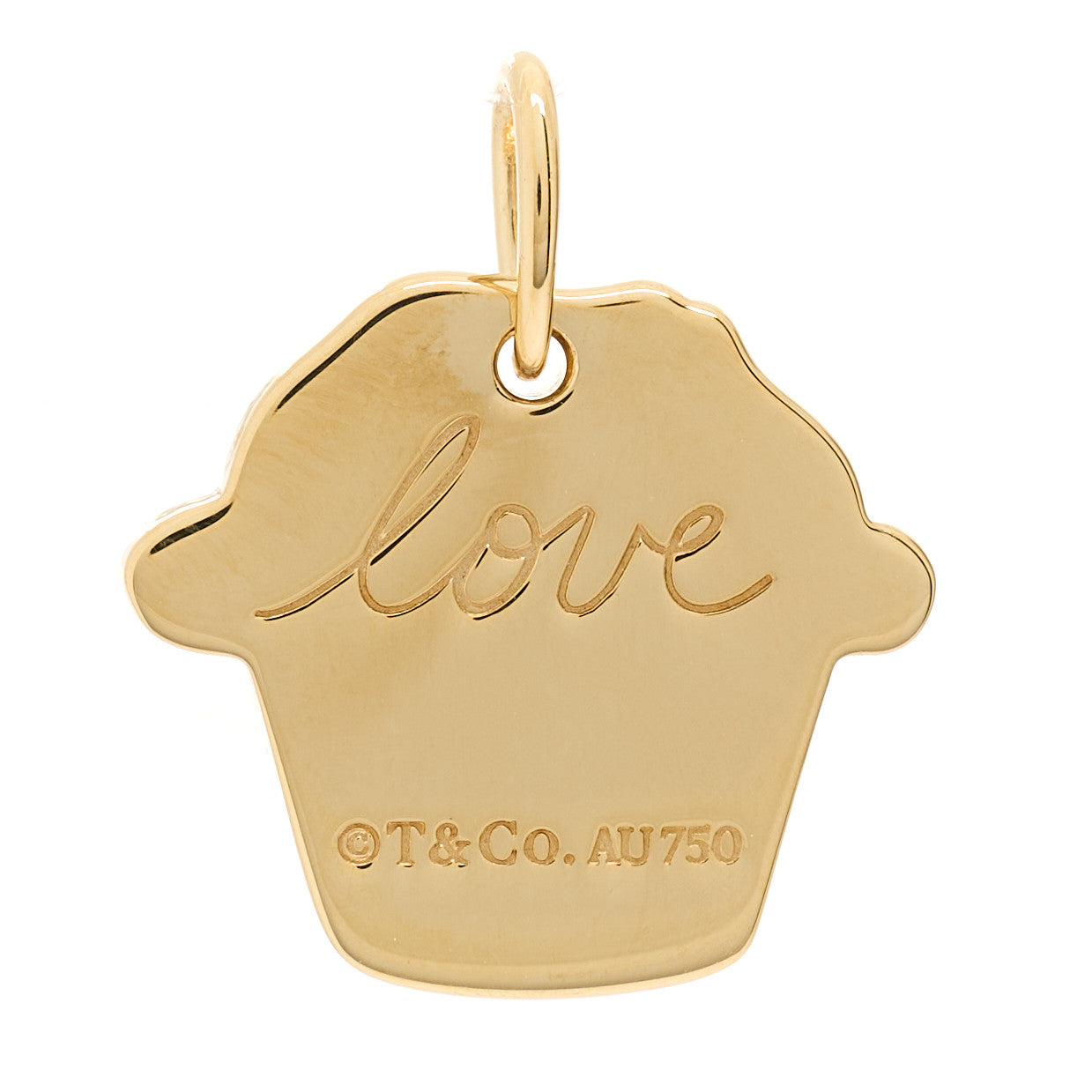 Tiffany 18K Yellow Gold Love Muffin Charm 1 of 3