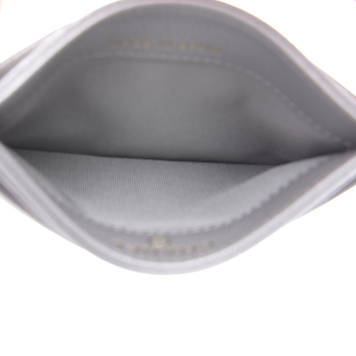 Chanel Metallic Goatskin Quilted 19 Card Holder Silver 5 of 8