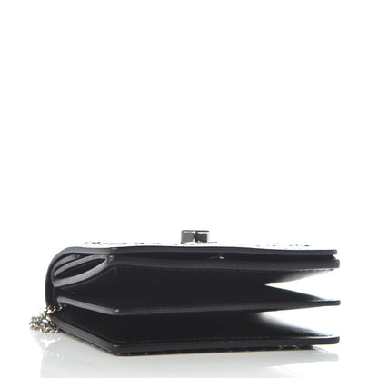 Burberry Calfskin Studded Jessie Chain Card Case Black 5 of 10