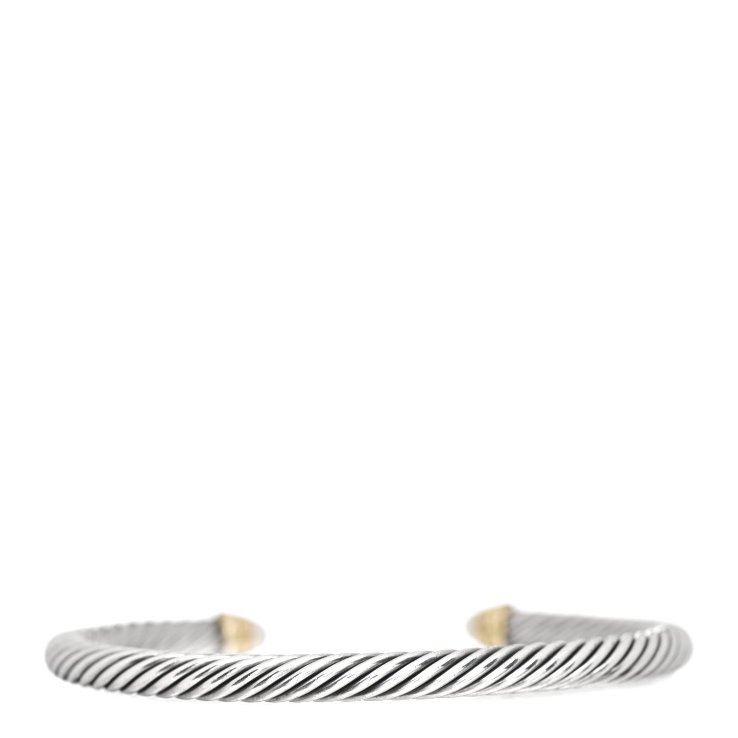 Sterling Silver 14K Yellow Gold Pearl 5mm Cable Classics Petite Color Bracelet