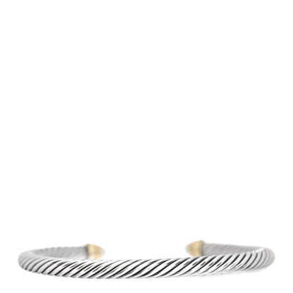 David Yurman Sterling Silver 14K Yellow Gold Pearl 5mm Cable Classics Petite Color Bracelet 3 of 4