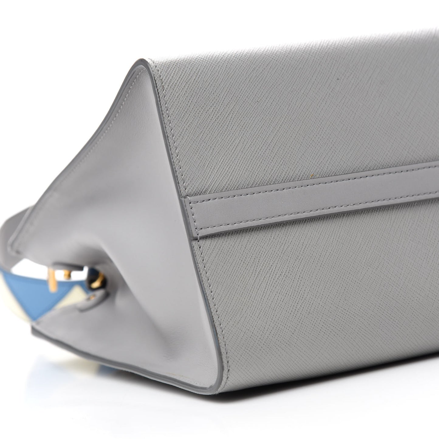 Saffiano City Calfskin Greche Paradigme Bag Nube Mare