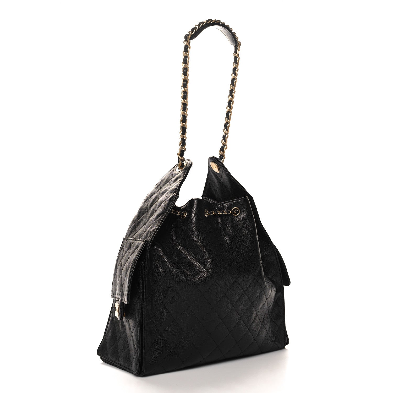 Chanel Caviar Quilted Medium Chanel 25 Handbag Black 4 of 11